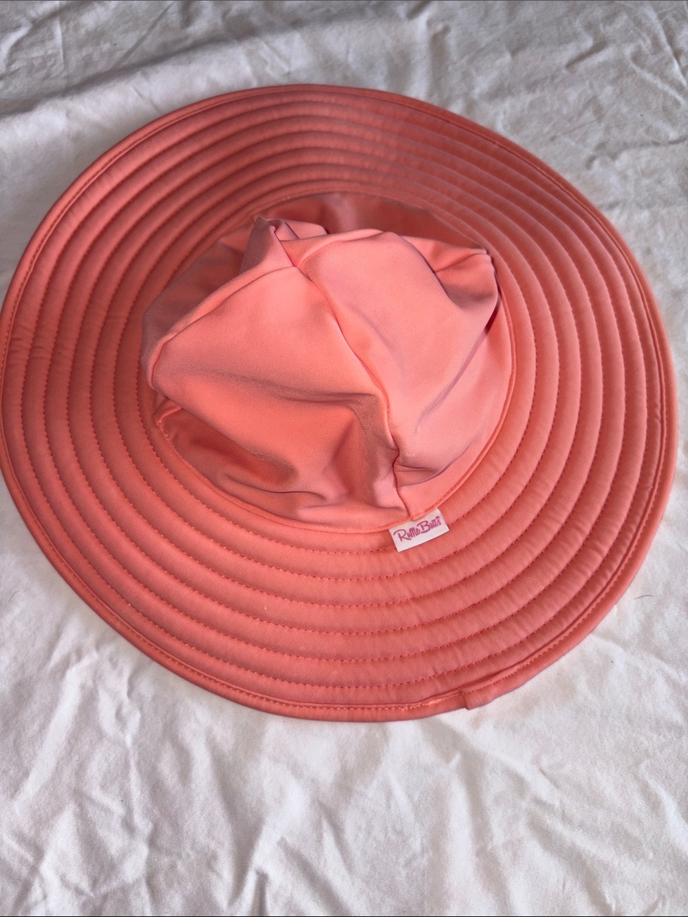 Ruffle Butts Coral Pink Sun Hat